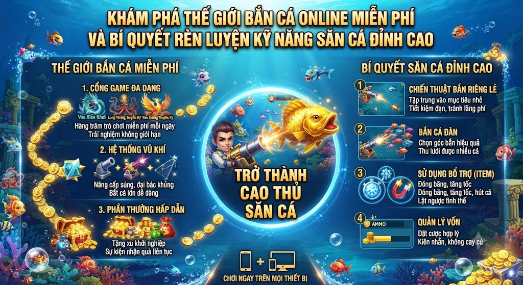 Khám phá thế giới bắn cá online miễn phí và bí quyết rèn luyện kỹ năng săn cá đỉnh cao
