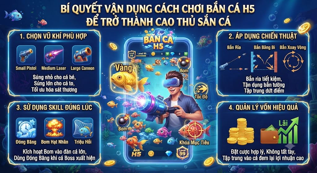 cách chơi máy bắn cá ban ca h5 choi ngay