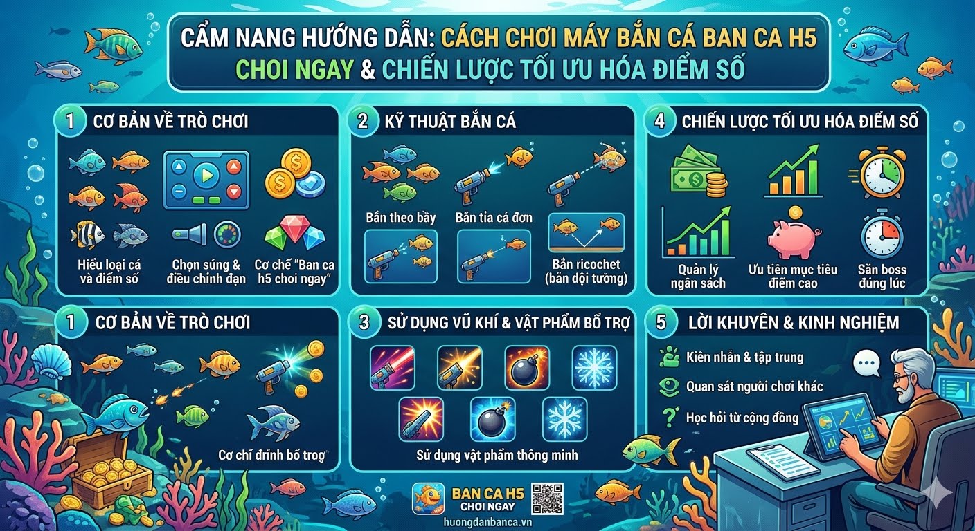 cách chơi máy bắn cá ban ca h5 choi ngay
